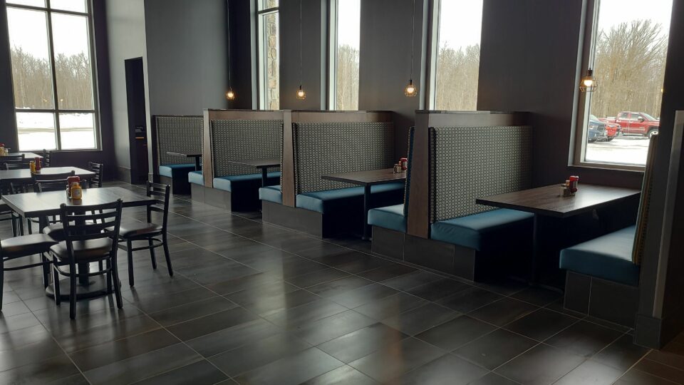 9. pucks and pints additional seating booths